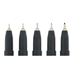 Copic Multiliner Plus Pens - Set of 5, Wine, Assorted Fine Tip, close up of nibs