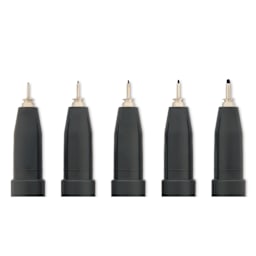 Copic Multiliner Plus Pens - Set of 5, Cobalt, Assorted Fine Tip, close up of nibs