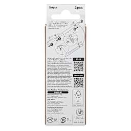 Copic Multiliner Plus Ink Cartridges - Pkg of 2, Sepia, back of packaging