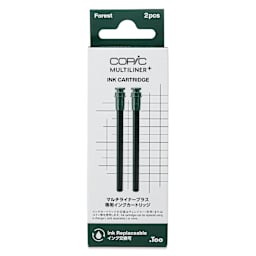 Copic Multiliner Plus Ink Cartridges - Pkg of 2, Forest, front of packaging