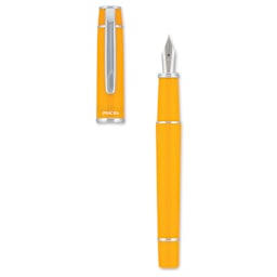 Pilot Prera Standard Fountain Pen - Honey Yellow, Medium, cap off
