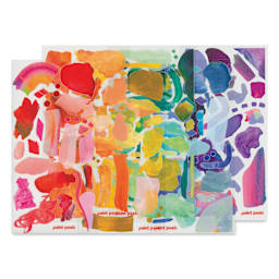 Katherine Simdon Studios Paint Peels Stickers - Vibrant Palettes, sheets out of packaging