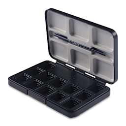 Van Gogh Watercolor Empty Plastic Pocket Box - 12 Pans, Black