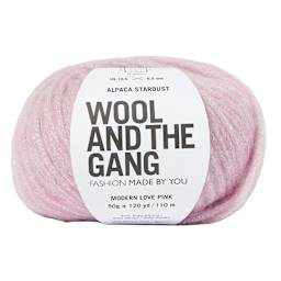 Wool and the Gang Alpaca Stardust Yarn - Modern Love Pink, 120 yds