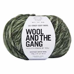 Wool and the Gang Lil' Crazy Sexy Marl Yarn - Heritage Green, 87 yds
