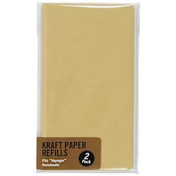 Peter Pauper Press Voyager Notebook Refills - Kraft, 60 Pages, Pkg of 2
