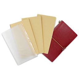 Peter Pauper Press Voyager Notebook - 4.75" x 7.9", Burgundy, inserts out of notebook