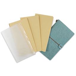 Peter Pauper Press Voyager Notebook - 4.75" x 7.9", Light Blue, inserts out of notebook
