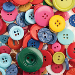John Bead Nutton But Buttons - Mixed, Resin
