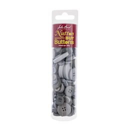 John Bead Nutton But Buttons - Grey, Resin, 130 g Tube