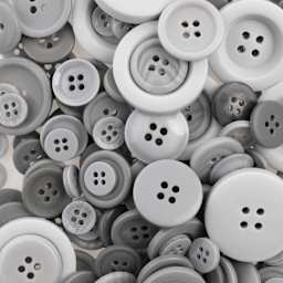 John Bead Nutton But Buttons - Grey, Resin