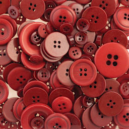 John Bead Nutton But Buttons - Dark Red, Resin