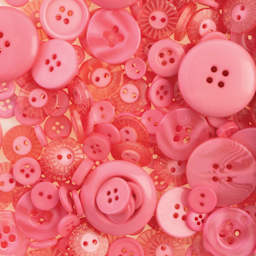 John Bead Nutton But Buttons - Pink, Resin