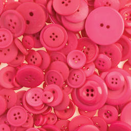 John Bead Nutton But Buttons - Dark Pink, Resin