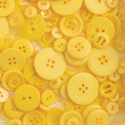 John Bead Nutton But Buttons - Yellow, Resin
