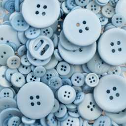 John Bead Nutton But Buttons - Light Blue, Resin