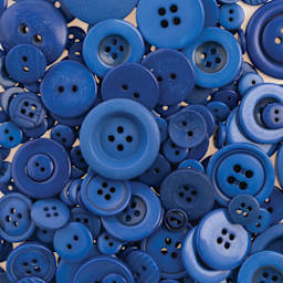 John Bead Nutton But Buttons - Dark Blue, Resin