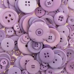 John Bead Nutton But Buttons - Light Purple, Resin