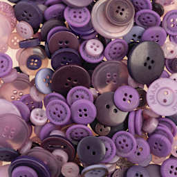 John Bead Nutton But Buttons - Dark Purple, Resin