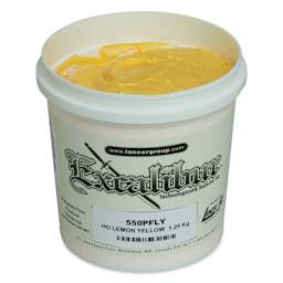 Excalibur 550 High Opacity Ink - Lemon Yellow, Quart angled view with lid off