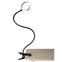OttLite Capture Clip-On LED Ring Light - attached to table