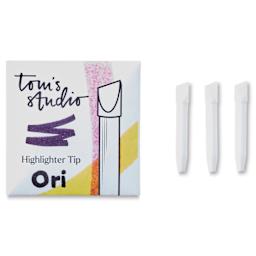 Tom's Studio Ori Replacement Tips - Pkg of 3, Highlighter Tips, 4 mm