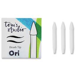 Tom's Studio Ori Replacement Tips - Pkg of 3, Brush Tips, 4 mm