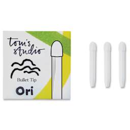 Tom's Studio Ori Replacement Tips - Pkg of 3, Felt Bullet Tips, 2.5 mm
