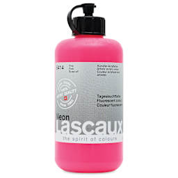 Lascaux Neon Acrylic Paint - Pink, 250 ml bottle