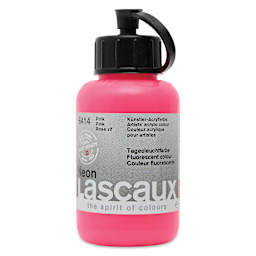 Lascaux Neon Acrylic Paint - Pink, 85 ml bottle