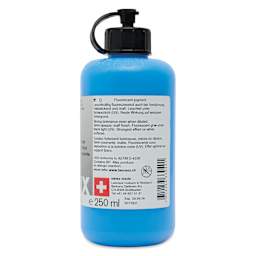 Lascaux Neon Acrylic Paint - Blue, 250 ml bottle back