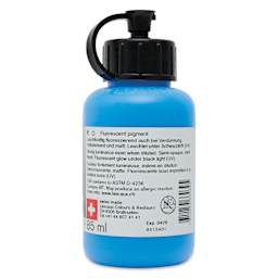 Lascaux Neon Acrylic Paint - Blue, 85 ml bottle side