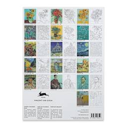 The Pepin Press Artists' Colouring Book - Van Gogh (back cover with example of included artwork)
