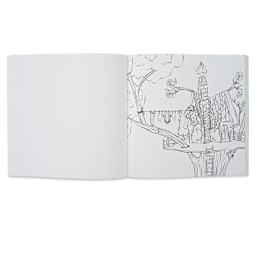 Gnomes in the Neighborhood Coloring Book (illustration page example - treehouse)
