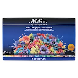 Staedtler Mars Lumograph Colour Aquarell Watercolor Pencils - Set of 60, Assorted Colors, front of packaging
