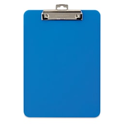 Charles Leonard Plastic Translucent Clipboard - Neon Blue, 8.5" x 11"