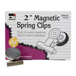 Charles Leonard Magnetic Spring Clips - Pkg of 12, 2" front of packaging