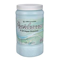 Amaco Pearlescent Glaze - Aqua Shimmer, Pint