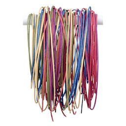 P.L. Butte Multi-Color Dyed Reed Mix - Pastel Parfait, #3 Round Reed, 4 oz showing included colors