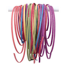 P.L. Butte Multi-Color Dyed Reed Mix - Pastel Parfait, 1/4" Flat Oval Reed, 4 oz showing included colors