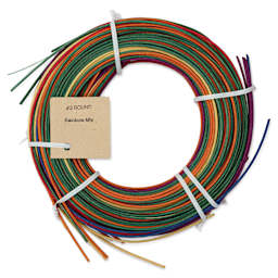 P.L. Butte Multi-Color Dyed Reed Mix - Rainbow, #3 Round Reed, 4 oz