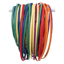 P.L. Butte Multi-Color Dyed Reed Mix - Rainbow, 1/4" Flat Oval Reed, 4 oz showing included colors