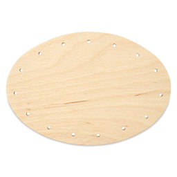 P.L. Butte Drilled Birch Basketry Base - Oval, 4 x 6", 15 Holes, front
