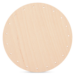 P.L. Butte Drilled Birch Basketry Base - Circle, 6", 25 Holes