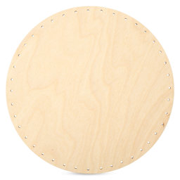 P.L. Butte Drilled Birch Basketry Base - Circle, 10", 41 Holes front