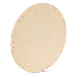 P.L. Butte Drilled Birch Basketry Base - Circle, 10", 41 Holes
