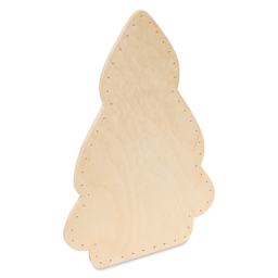 P.L. Butte Drilled Birch Basketry Base - Christmas Tree Large, 9.50" x 14", 52 Holes
