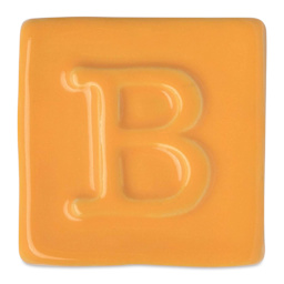 Botz Pro Glaze - Carnelian Yellow, 200 ml sample fired to 1050°C / 1922°F