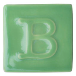 Botz Pro Glaze - Celadon Green, 200 ml sample fired to 1050°C / 1922°F
