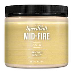 Speedball Mid-Fire Glaze - Biscotti, 16 oz - front of packaging